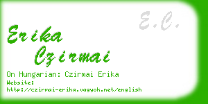 erika czirmai business card